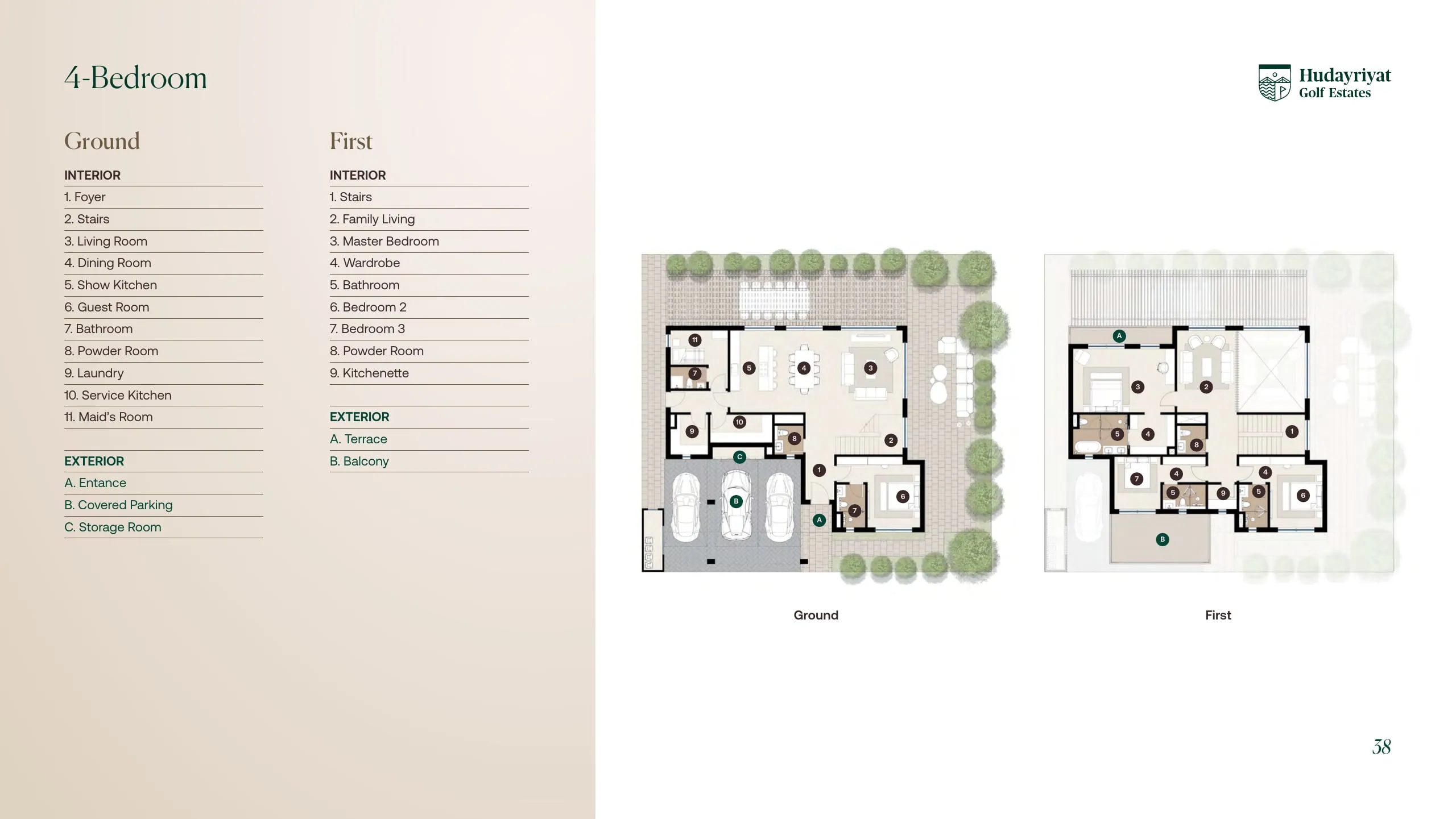 Par 4 Villas floor plan
